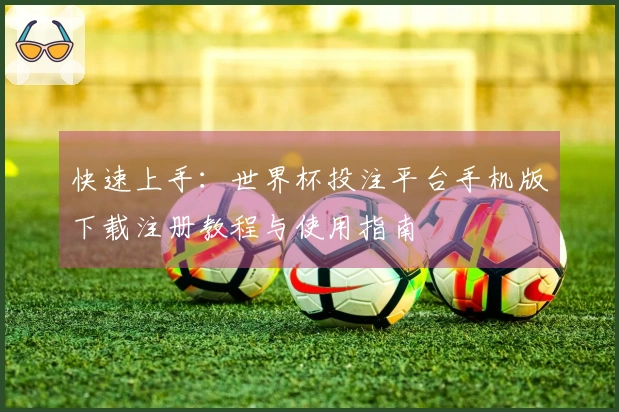 快速上手：世界杯投注平台手机版下载注册教程与使用指南
